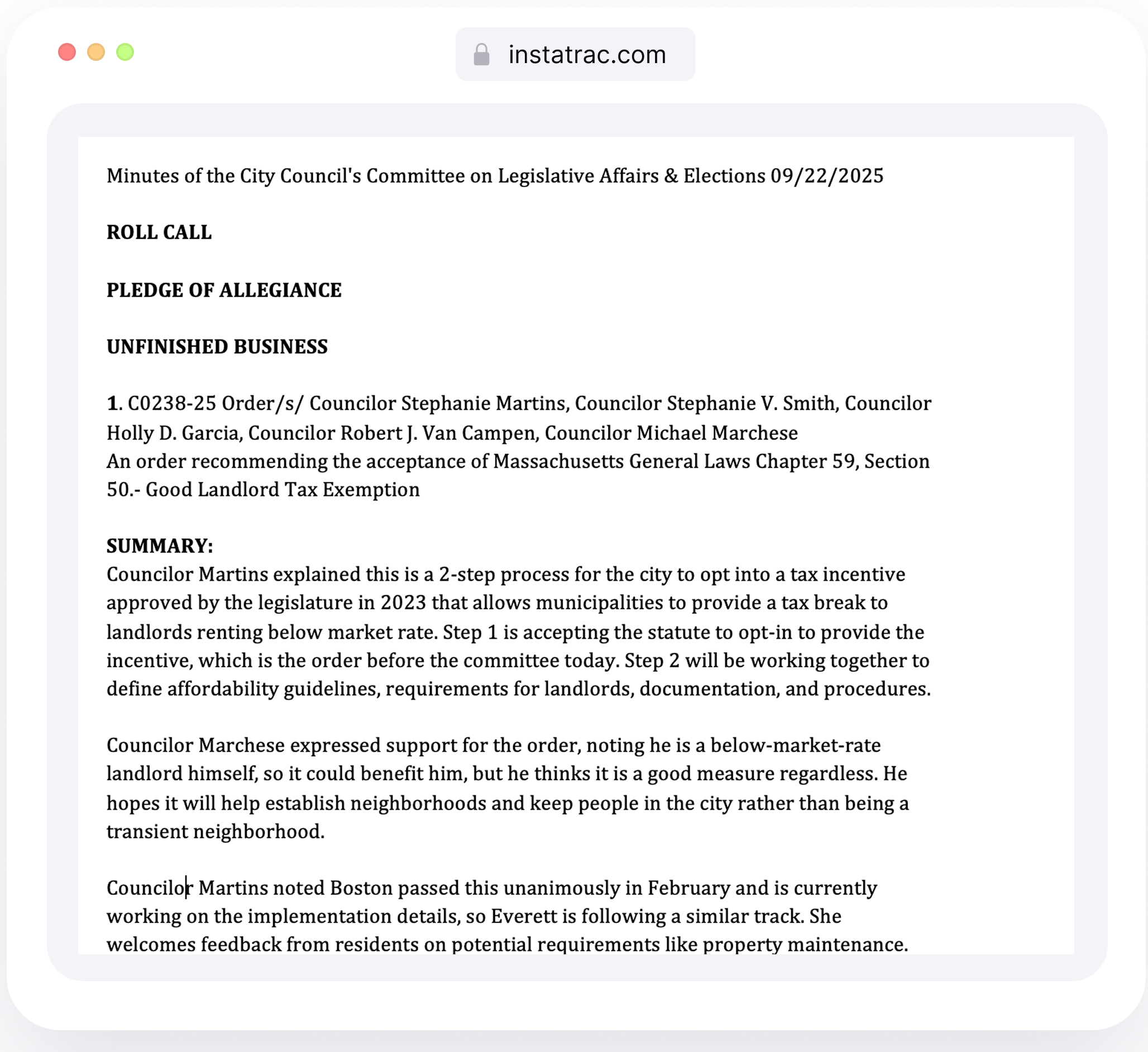 Meeting minutes automated