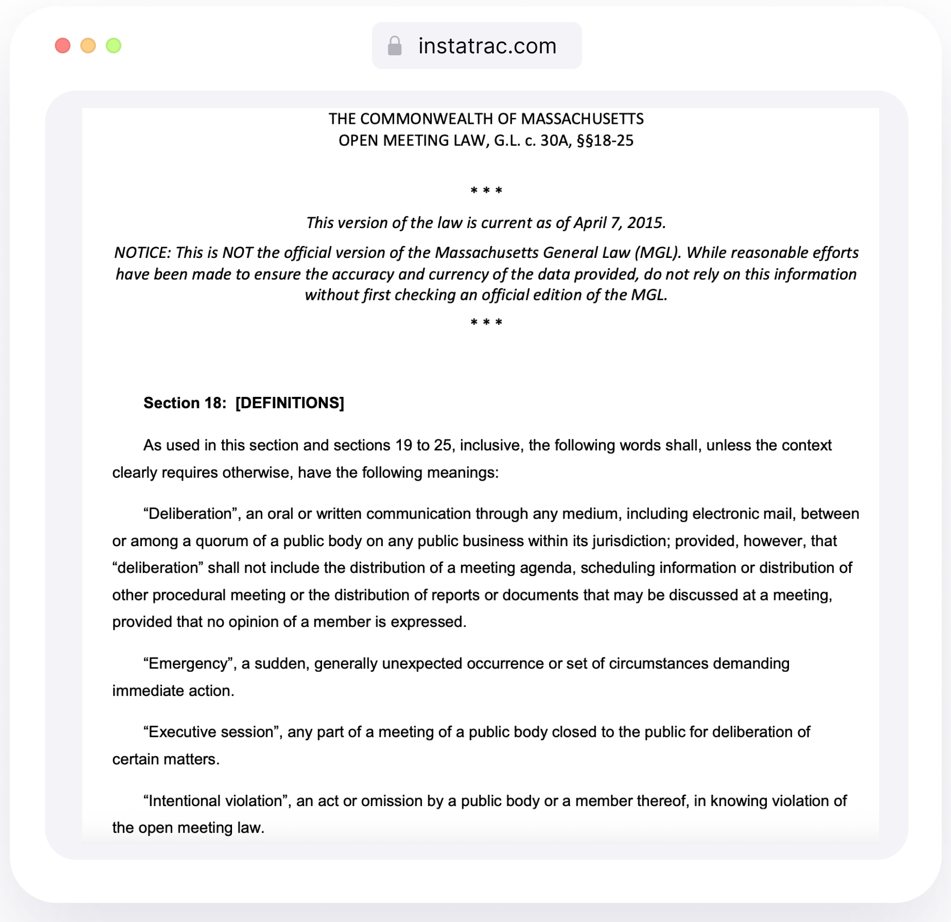 Comply with public meeting laws